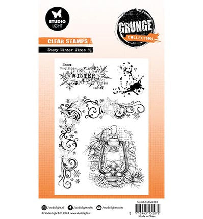 GR Clear Stamp Snowy winter times Grunge Collection nr.682