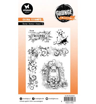 GR Clear Stamp Snowy winter times Grunge Collection nr.682