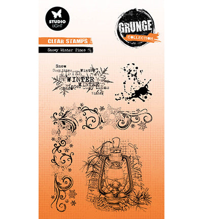 GR Clear Stamp Snowy winter times Grunge Collection nr.682