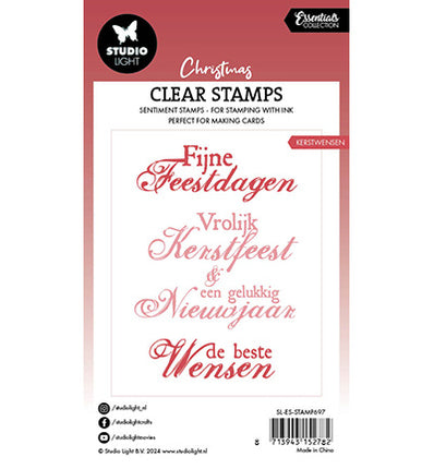 SL Clear Stamp Kerstwensen Essentials nr.697