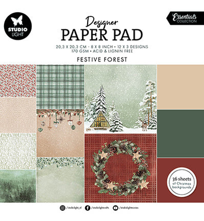 SL Design Paper Pad Festive Forest Essentials nr.200