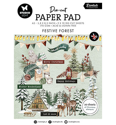 SL Die-cut Paper Pad Festive Forest Essentials nr.204