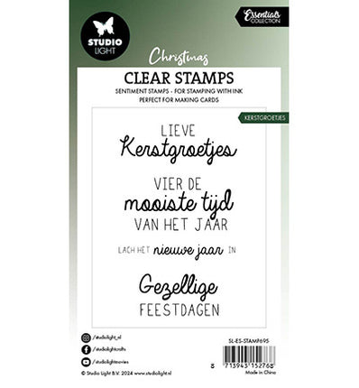 SL Clear Stamp Kerstgroetjes Essentials nr.695