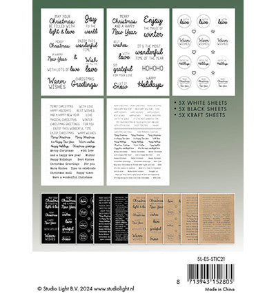 SL Sticker Pad English Christmas texts Essentials nr.21