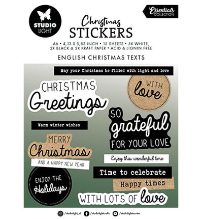 SL Sticker Pad English Christmas texts Essentials nr.21