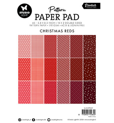 SL Pattern Paper Pad Christmas reds Essentials nr.207