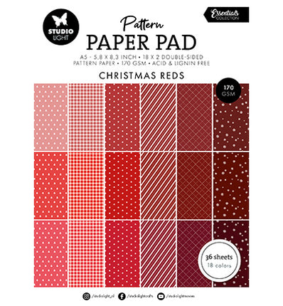SL Pattern Paper Pad Christmas reds Essentials nr.207