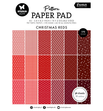 SL Pattern Paper Pad Christmas reds Essentials nr.207