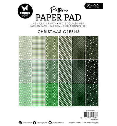 SL Pattern Paper Pad Christmas greens Essentials nr.208