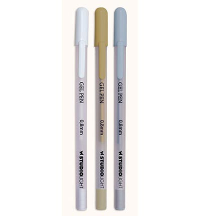 SL Gel Pens White, Gold and silver Essentials nr.1