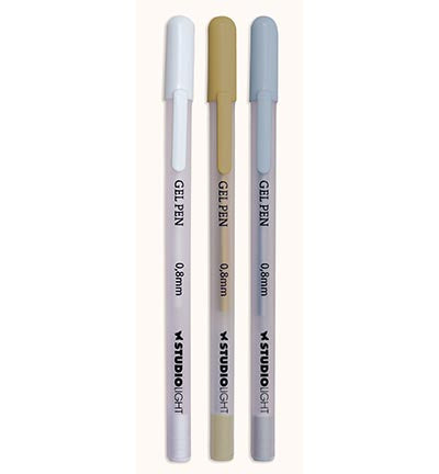 SL Gel Pens White, Gold and silver Essentials nr.1