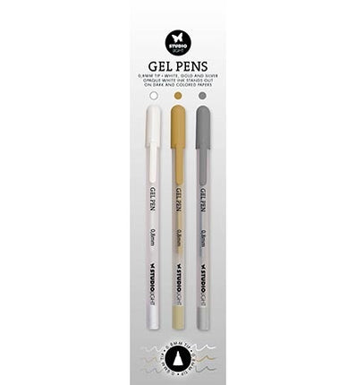 SL Gel Pens White, Gold and silver Essentials nr.1