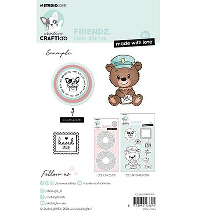 CCL Clear Stamp EN Made with love Friendz nr.709