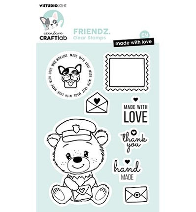 CCL Clear Stamp EN Made with love Friendz nr.709