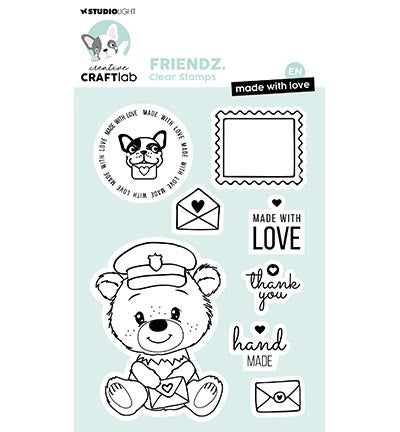 CCL Clear Stamp EN Made with love Friendz nr.709