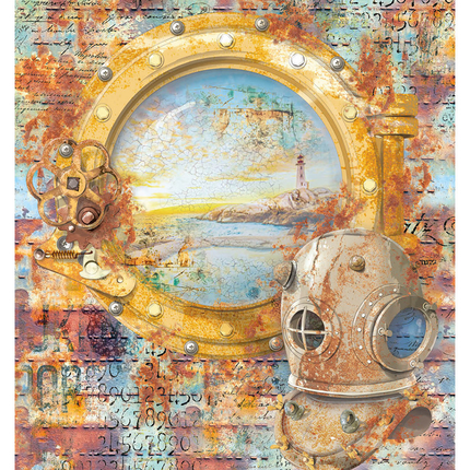 RICE PAPER A4 CORRODED HORIZON