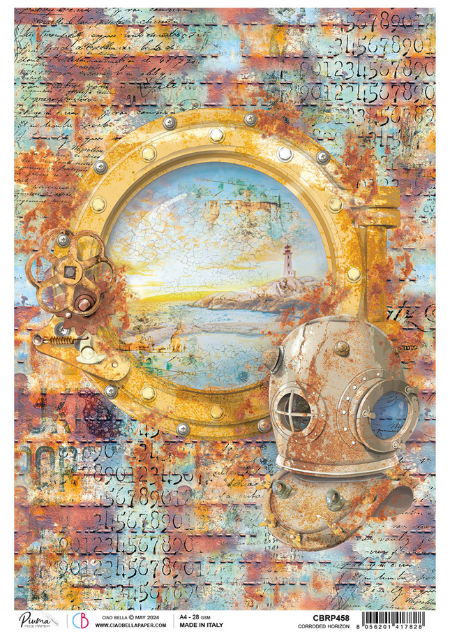 RICE PAPER A4 CORRODED HORIZON