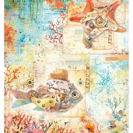 RICE PAPER A4 CORAL REEF