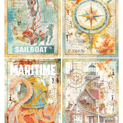 RICE PAPER A4 CORAL REEF CARDS