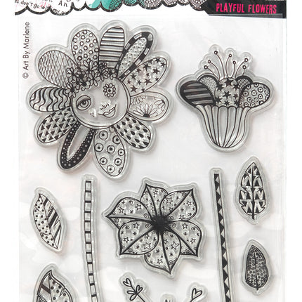 ABM Clear Stamp Playful flowers Signature Collection nr.715