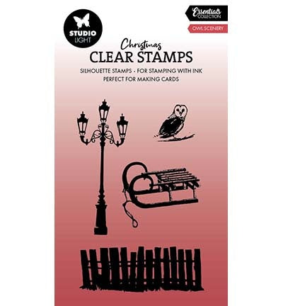 SL Clear Stamp Owl scenery Essentials nr.710