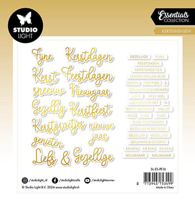 SL Paper Elements Golden Kerstwensen Essentials nr.16