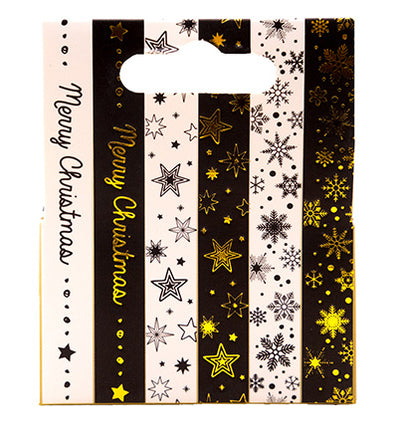 SL Washi tape Black/white - EN - Gold Essentials nr.22