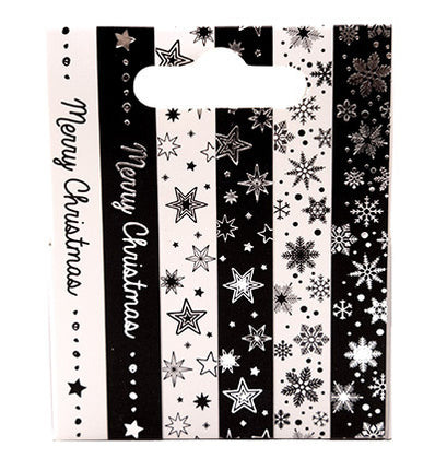 SL Washi tape Black/white - EN - Silver Essentials nr.23