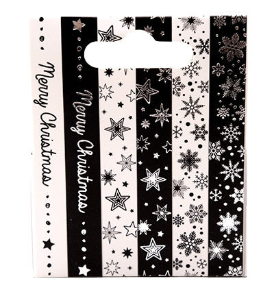 SL Washi tape Black/white - EN - Silver Essentials nr.23