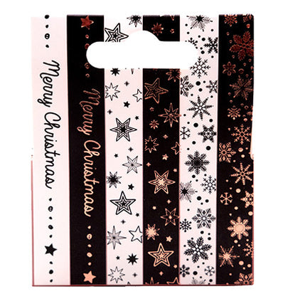 SL Washi tape Black/white - EN - Rose gold Essentials nr.24