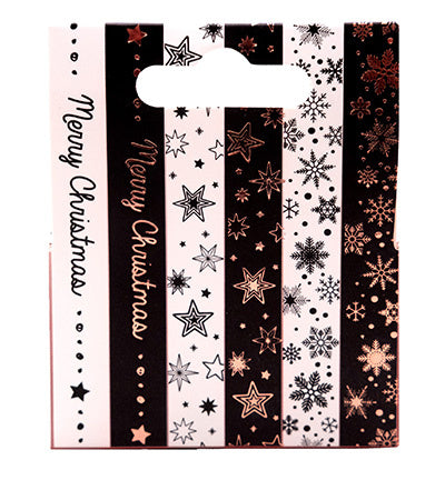 SL Washi tape Black/white - EN - Rose gold Essentials nr.24