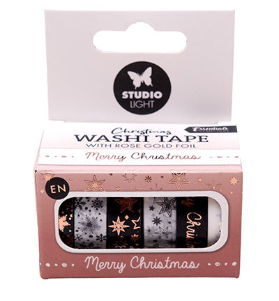 SL Washi tape Black/white - EN - Rose gold Essentials nr.24