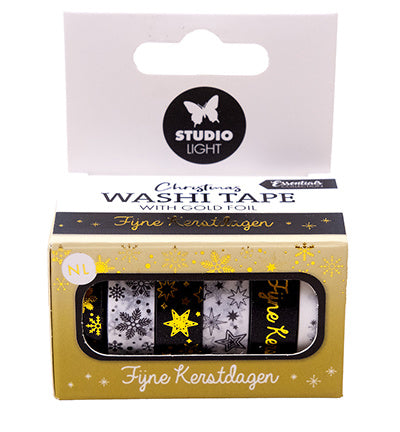 SL Washi tape Black/white - NL - Gold Essentials nr.25