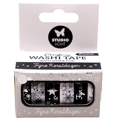 SL Washi tape Black/white - NL - Silver Essentials nr.26