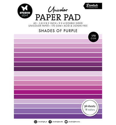 SL Unicolor paper pad Shades of purple Essentials nr.247