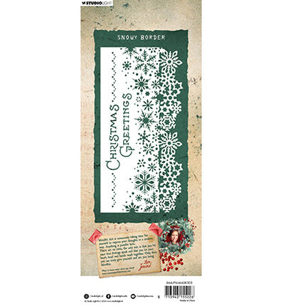 JMA Mask Snowy border Festive Nostalgia nr.303