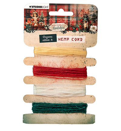 JMA Ribbon Organza (5mm) & hemp cord Festive Nostalgia nr.15