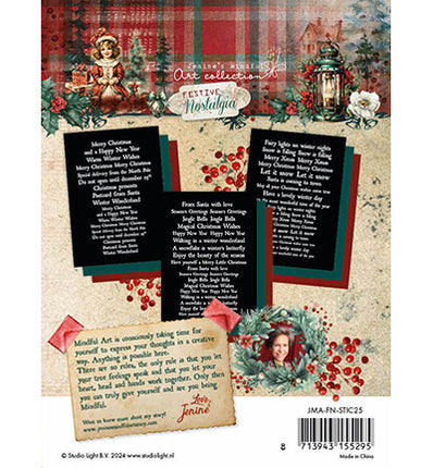JMA Sticker Sheets Black, red & green - Dutch Festive Nostalgia nr.24