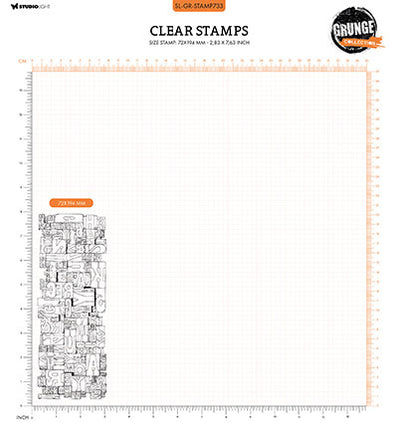 SL Clear Stamp Press Letters Grunge Collection nr.733