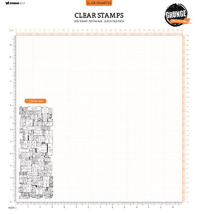 SL Clear Stamp Press Letters Grunge Collection nr.733