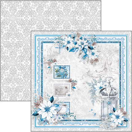 ELEGANCE OF BLUE PAD 8"X8" 12/PKG