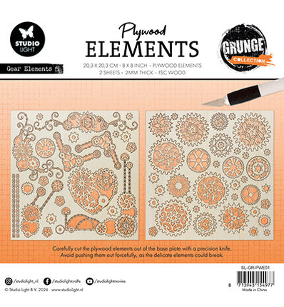 SL Plywood Elements Gear Elements Grunge Collection nr.09