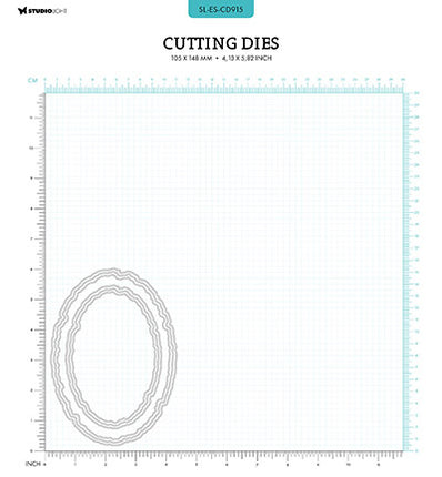 SL Cutting Die Torn edge ovals Essentials nr.915
