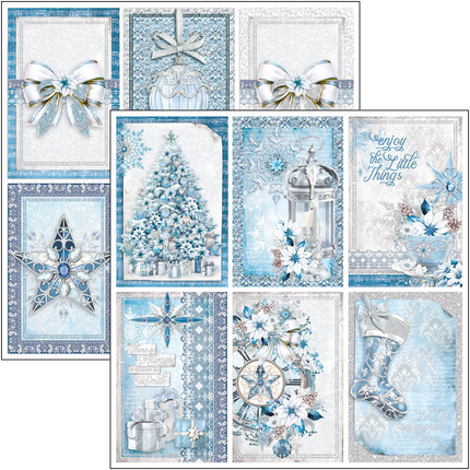 ELEGANCE OF BLUE PATTERNS PAD 12"X12" 8/PKG