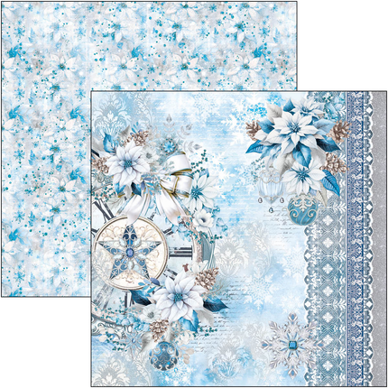 ELEGANCE OF BLUE PATTERNS PAD 12"X12" 8/PKG