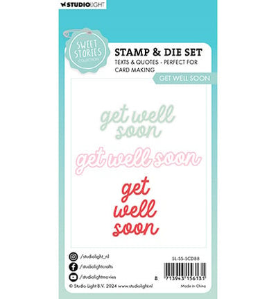 SL Stamp & Cutting Die Get well soon Sweet Stories nr.88