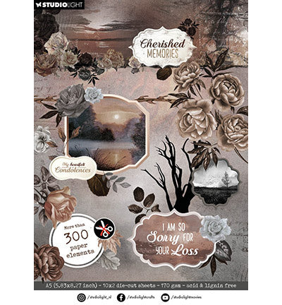 SL Die-cut paper pad Paper elements Cherished Memories nr.264