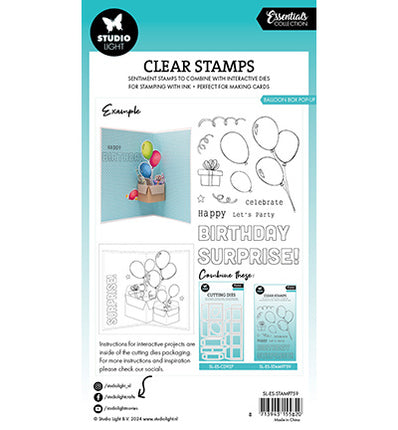 SL Clear stamps Balloon box pop-up Essentials nr.759