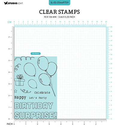 SL Clear stamps Balloon box pop-up Essentials nr.759