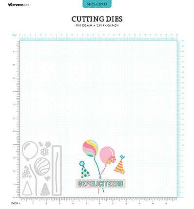 SL Cutting Die B-day balloons Essentials nr.933
